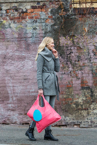 Kožený elegantní shopping bag, unikátní design,ručně šitá taška, shopper, dárek pro ženy, kvalitní useň Top grain kůže, na rameno, do ruky, celoroční, městská, urban, notebook, na Mac